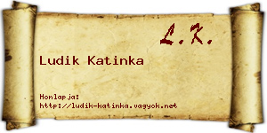Ludik Katinka névjegykártya